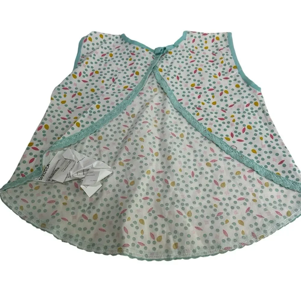 IKEA SPRUDLA Children’s Cooking Apron Pastel Floral Leaf Print